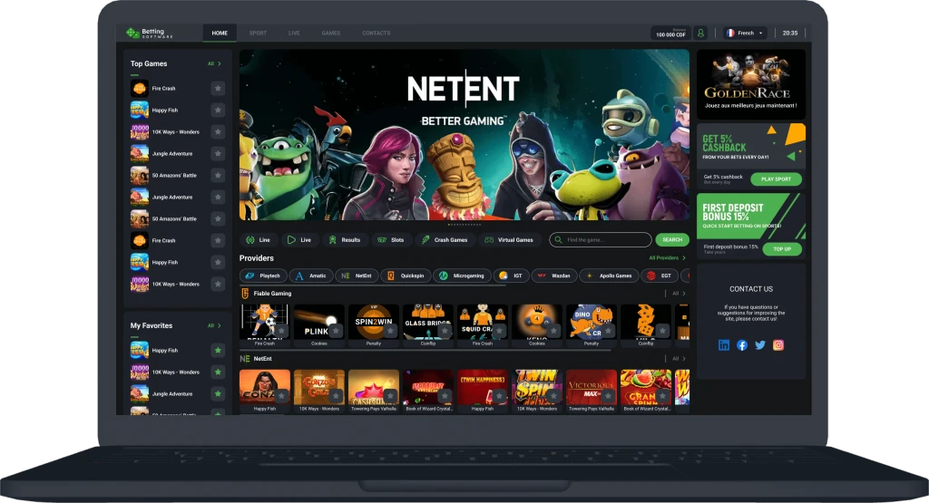 Deep jungle design - desktop view