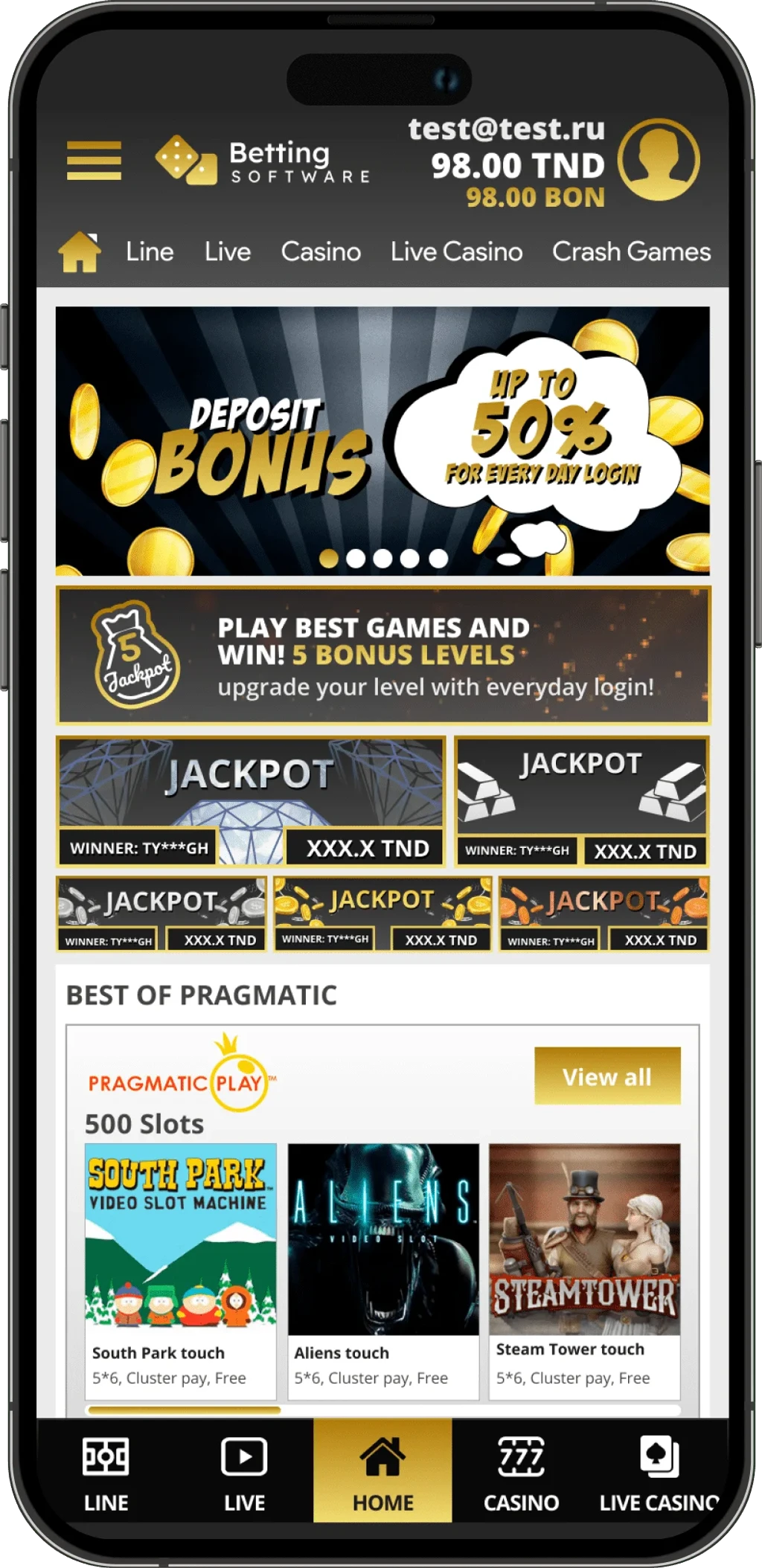 Explosive design - mobile view