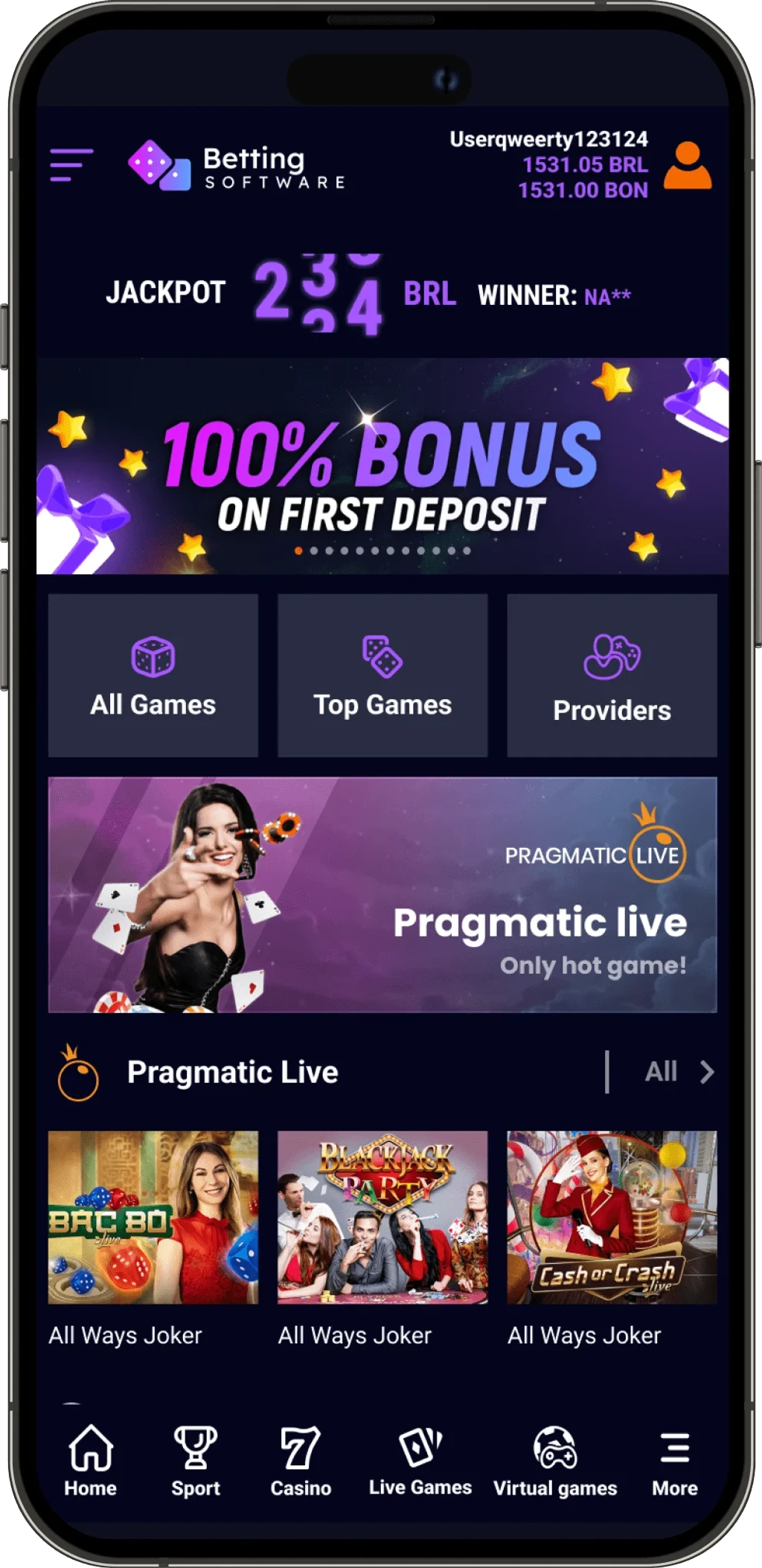 Cyber Bet design - mobile view