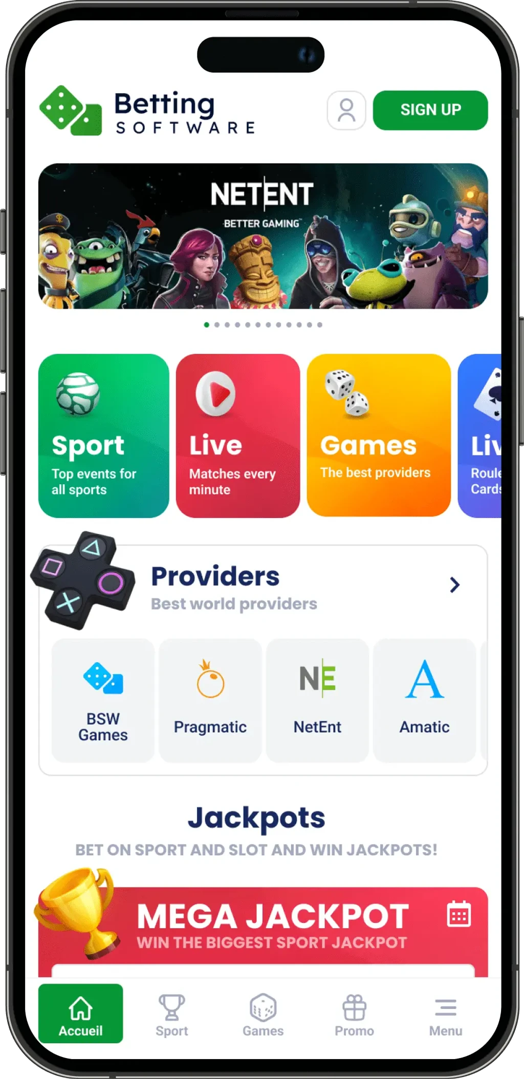 Fresh Green design - mobile view