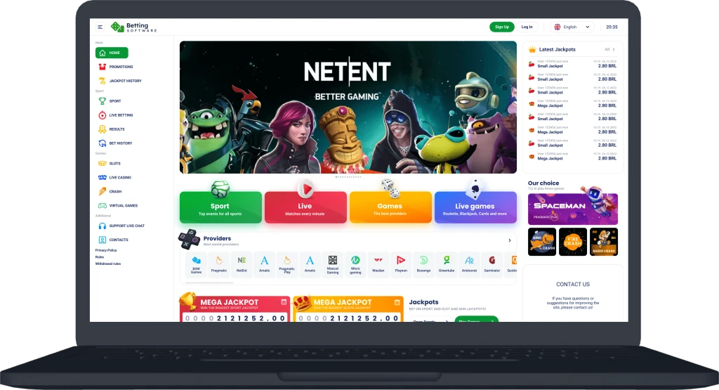 Fresh Green design - desktop view