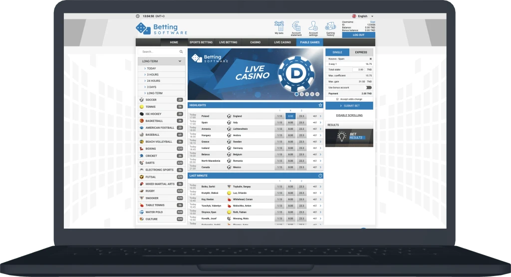 Real Bet design - desktop view