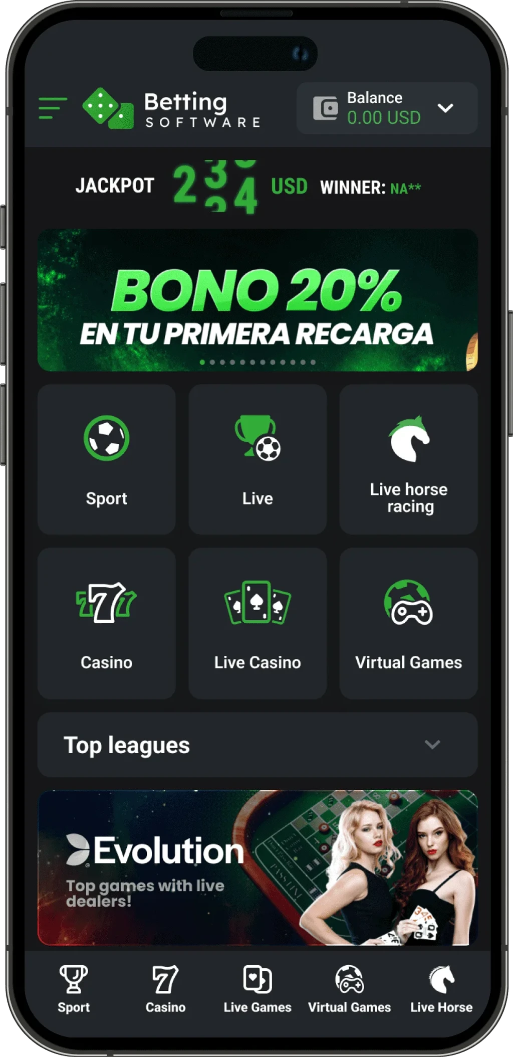 Big Cash design - mobile view