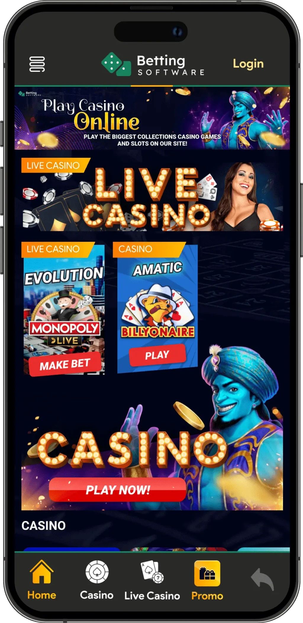 Golden lamp design - mobile view