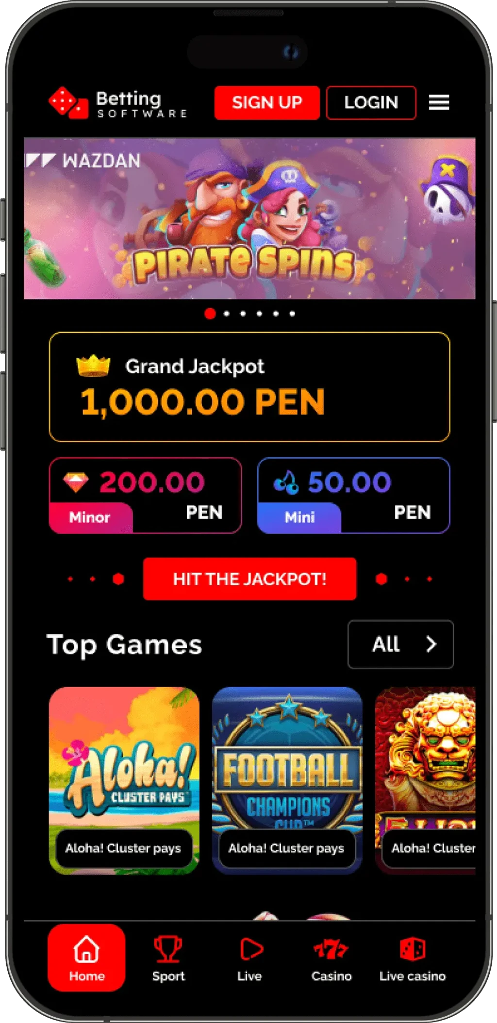 Red adrenaline design - mobile view