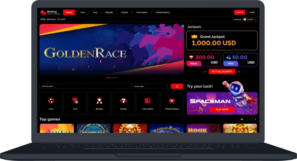 Red adrenaline design - desktop view